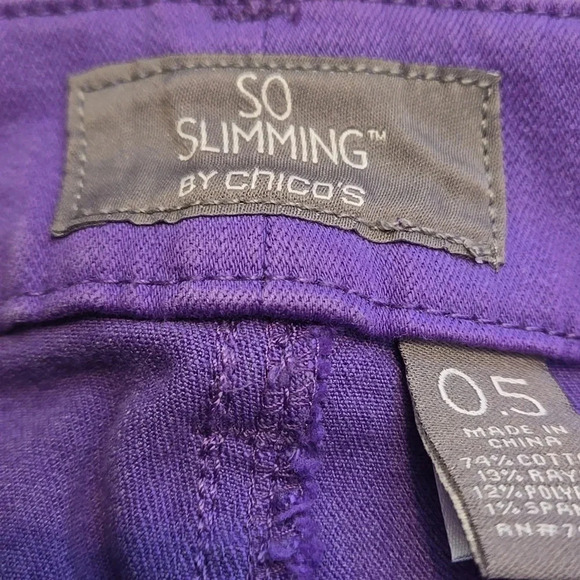 Chico's Dark Lavender Cropped Denim Pants Chico's 0.5 (size 6) - Picture 8 of 16